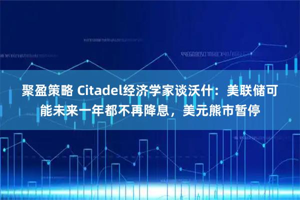 聚盈策略 Citadel经济学家谈沃什：美联储可能未来一年都不再降息，美元熊市暂停